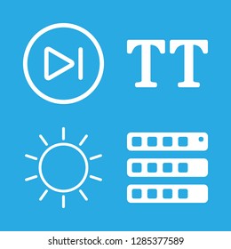 4 change icons with text options letters and next in this set