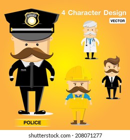 4 character design vector