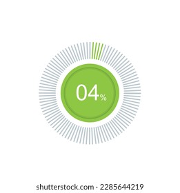 4% circle diagrams Infographics vector, 4 Percentage ready to use for web design ux-ui.