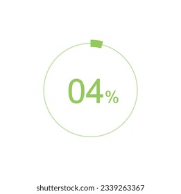 4% circle diagrams Infographics vector, 4 Percentage ready to use for web design.