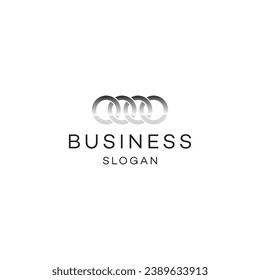 4 circles infinity  logo design vector editable brand identity image
