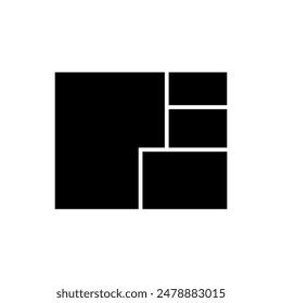 4 collage elegant rectangle photo frame template vector illustration design
