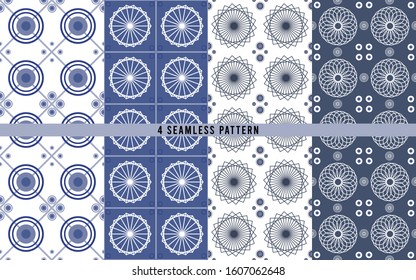4 Collection Geometric Saemlass Patterns Design for Background or Wallpaper.