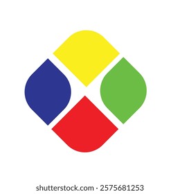 4 color business logo design vector 