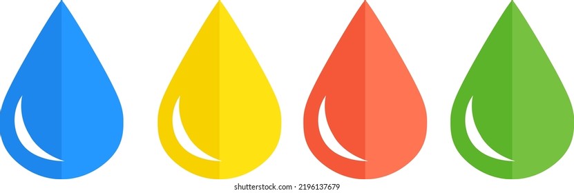 4 Color Ink Icons: Vector