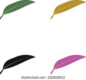 4 Color Mango leaf Vector artwork. This is an eps file.