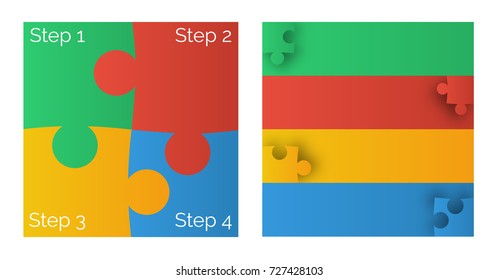 4 color puzzle info graphic