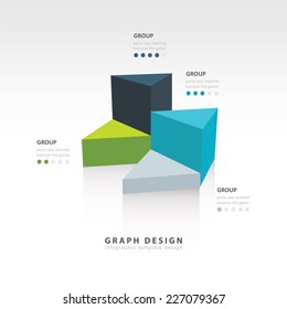 4 color triangle graph infographic