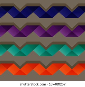 4 color wave pattern. vector