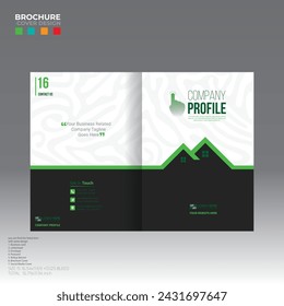 4 colored vector brochure cover design for home and building company use