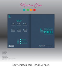 4 colored vector brochure cover design for corporate and any company use