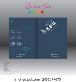 4 colored vector brochure cover design for corporate and any company use