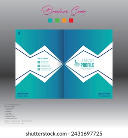4 colored vector brochure cover design for corporate and any company use