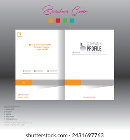 4 colored vector brochure cover design for corporate and any company use
