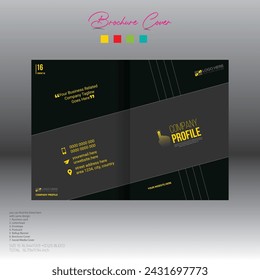 Diseño de la cubierta del folleto del vector de 4 colores para el uso corporativo y de cualquier compañía
