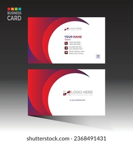4 diseño de tarjetas de negocio de vectores coloreados para uso corporativo y de cualquier empresa