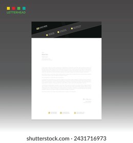 4 colored vector letterhead design for corporate and any best company use