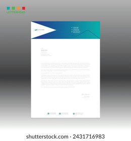 4 colored vector letterhead design for corporate and any best company use