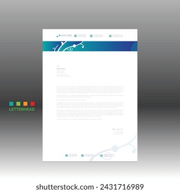 Diseño de membrete vectorial de 4 colores para uso corporativo y de cualquier mejor empresa