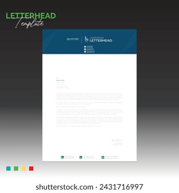 4 colored vector letterhead design for corporate and any best company use