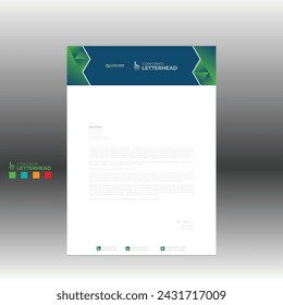 Diseño de membrete vectorial de 4 colores para uso corporativo y de cualquier mejor empresa