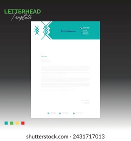 4 colored vector letterhead design for corporate and any best company use