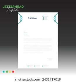 4 colored vector letterhead design for corporate and any best company use