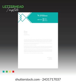 4 colored vector letterhead design for corporate and any best company use