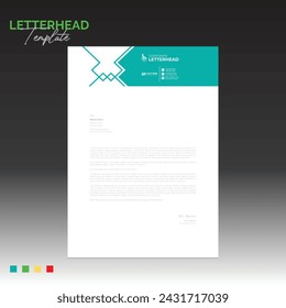 4 colored vector letterhead design for corporate and any best company use