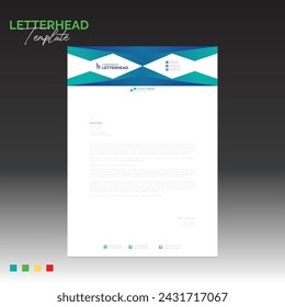 4 colored vector letterhead design for corporate and any best company use