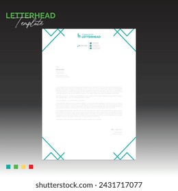 4 colored vector letterhead design for corporate and any best company use