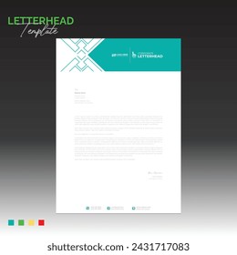 4 colored vector letterhead design for corporate and any best company use