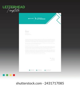 Diseño de membrete vectorial de 4 colores para uso corporativo y de cualquier mejor empresa