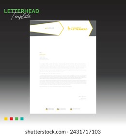 4 colored vector letterhead design for corporate and any best company use