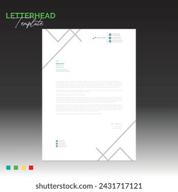 4 colored vector letterhead design for corporate and any best company use