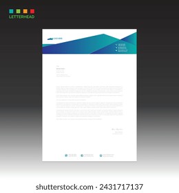 Diseño de membrete vectorial de 4 colores para uso corporativo y de cualquier mejor empresa