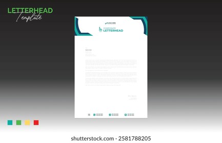 4 colored vector letterhead design for corporate and any best company use