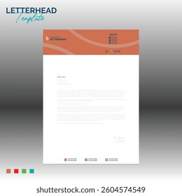 4 colored vector letterhead design for corporate and any best company use