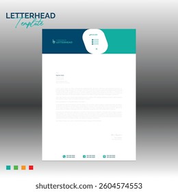 4 colored vector letterhead design for corporate and any best company use