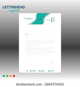 4 colored vector letterhead design for corporate and any best company use