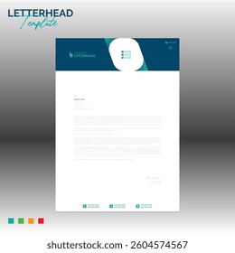 4 colored vector letterhead design for corporate and any best company use