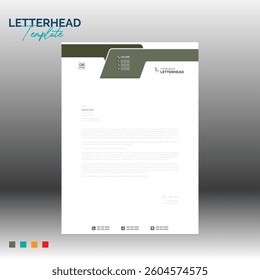 4 colored vector letterhead design for corporate and any best company use