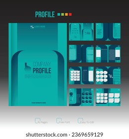 Diseño de perfiles de empresas de 4 colores para vectores hechos para usted y para cualquier mejor uso de la empresa