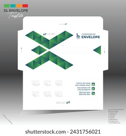 4 colored vector made envelope design for corporate and any best company use