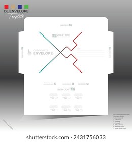 4 colored vector made envelope design for corporate and any best company use