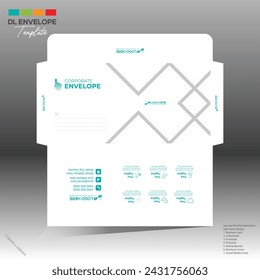 4 colored vector made envelope design for corporate and any best company use