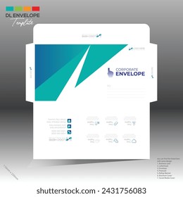 4 colored vector made envelope design for corporate and any best company use