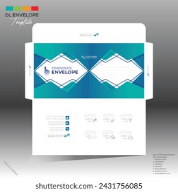 4 colored vector made envelope design for corporate and any best company use