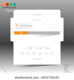 4 colored vector made envelope design for corporate and any best company use