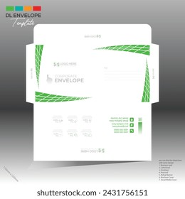 4 colored vector made envelope design for corporate and any best company use